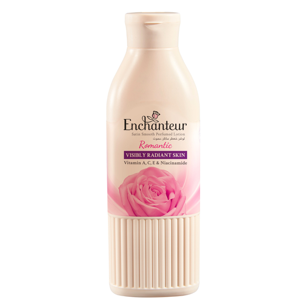Enchanteur Romantic Satin Smooth Perfumed Body Lotion Vitamin A C E Niacinamide 250ml
