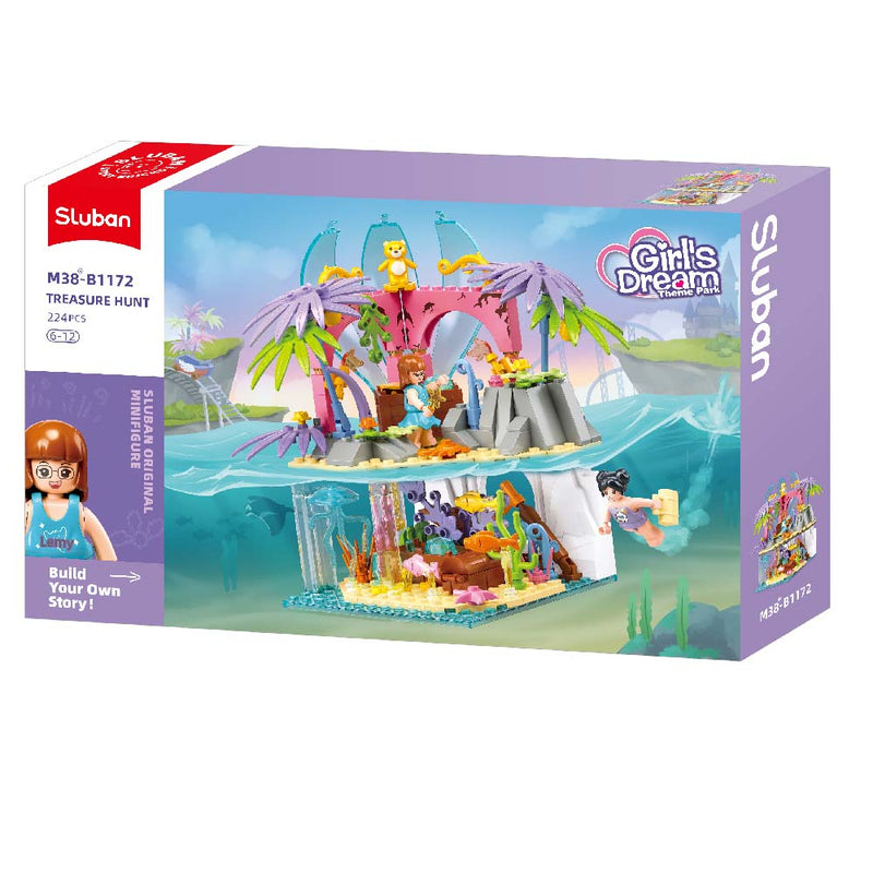 Sluban Girls Dream Secret Island Building Blocks 224-Piece Set
