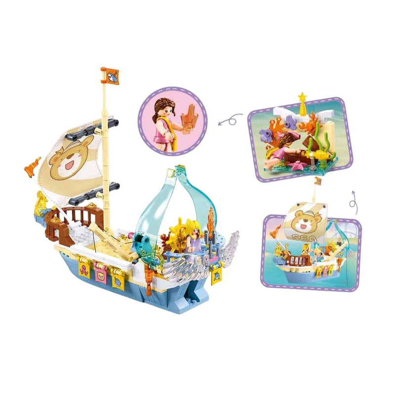 Sluban Girl's Dream Jewel Boat Building Set, 287 Pieces, Mini Figures, Ages 6+