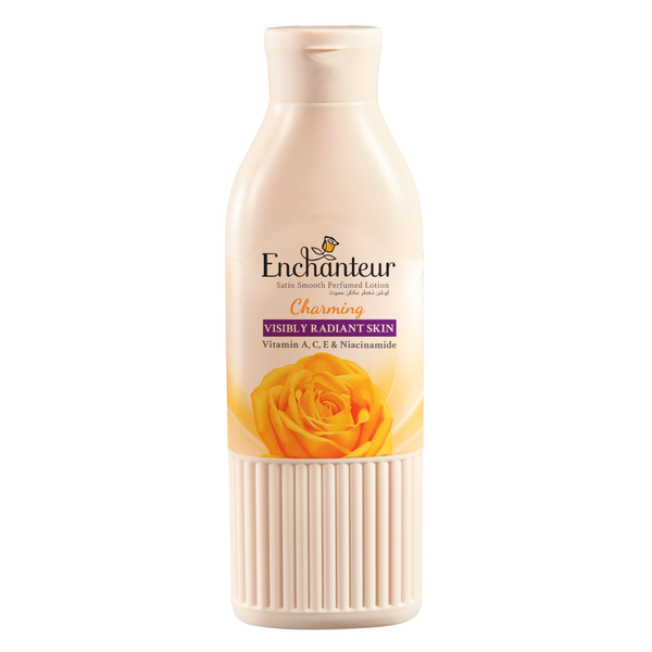 Enchanteur Charming Satin Smooth Perfumed Body Lotion Vitamin A C E Niacinamide 250ml
