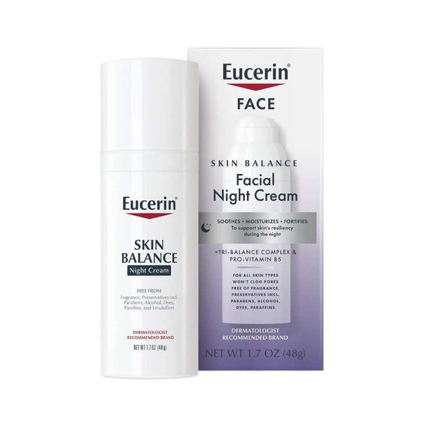 Eucerin Skin Balancing Night Facial Cream with Provitamin B5, 48 g