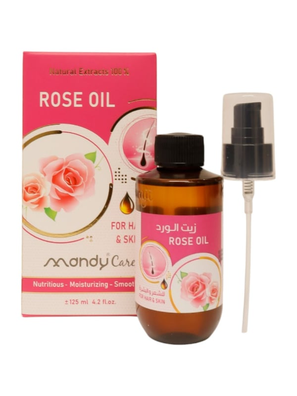 Mandy Care Rose Oil for Hair and Skin, Hydrating Multi-Use Oil, 125 ml