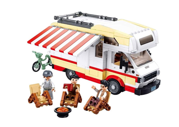 Sluban Model Bricks RV Building Set, 506 Pieces, Includes Minifigures, Ages 8+