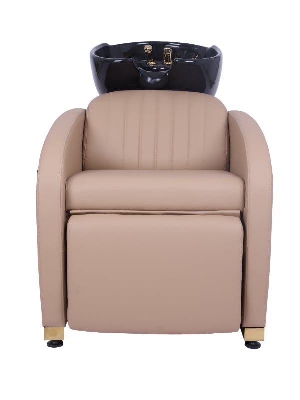 Salon System Hair Washing Chair with Basin Beige