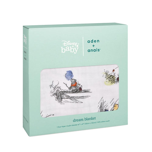 aden + anais Dream Blanket Disney The Pooh Cotton Muslin Baby Blanket