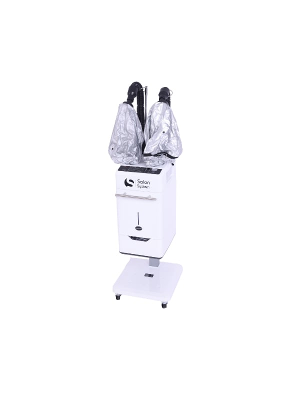 Salon System Multi-Function Nano Steamer for Hair and Skin, Wheeled, White, Model YMR22122