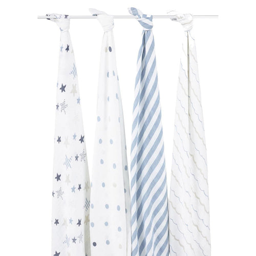 aden + anais Classic Muslin Cotton Swaddles 4-Pack Rockstar