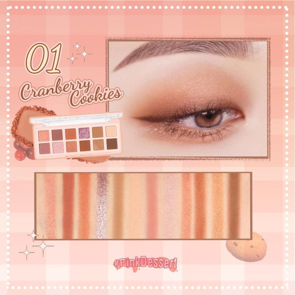 Pink Flash PF-E15 Eyeshadow Palette Matte Shimmer Glitter Cranberry Cookies Shade 01