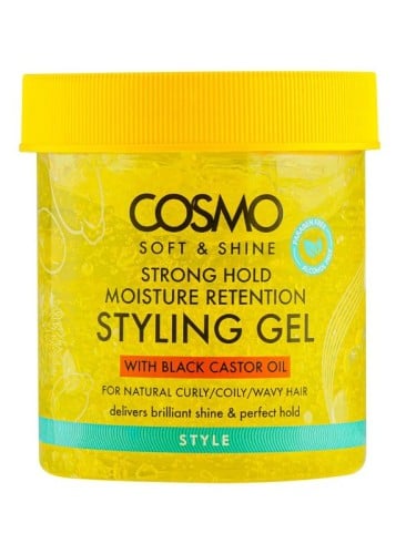 Cosmo Soft & Shine Curly Styling Gel with Castor Oil 450g