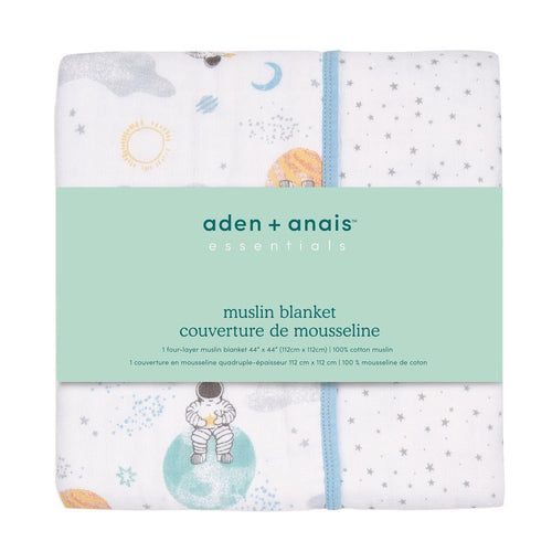 aden + anais Essentials Muslin Baby Blanket Space Explorers