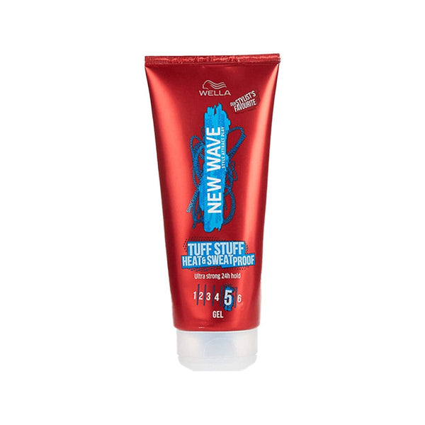Wella New Wave Tuff Stuff Hair Styling Gel Strong Hold Heat Protection 200ml