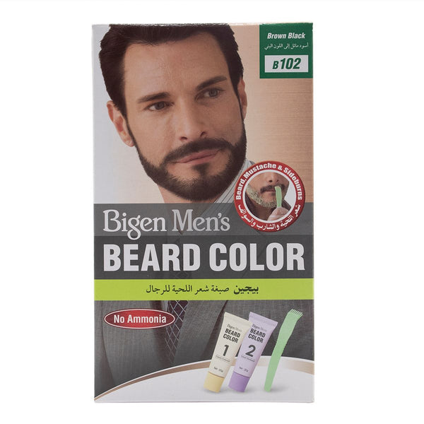 Bigen Men's Beard Color Cream Brown Black B102 with Aloe and Olive Oil