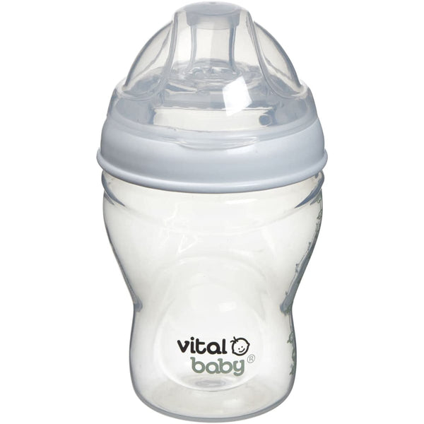 Vital Baby Nurture Breast-Like Feeding Bottle, Flexible Nipple, 240 ml