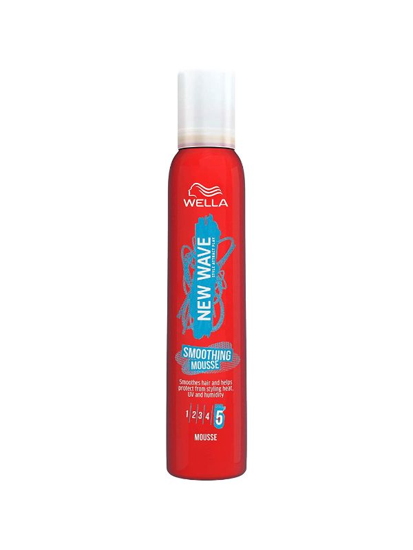 Wella New Wave Hair Mousse Foam Heat & UV Protection Strong Hold 200ml