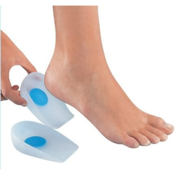 Luxor Silicon Heel Cups S Dual-Layer PU Foam Shock Absorbing Foot Support