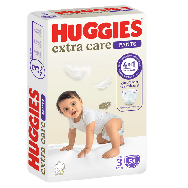 Huggies Extra Care Pants Size 3 Training Diapers Double Leak Guards 58 Pants