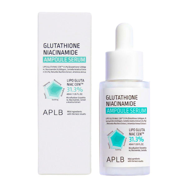 APLB Glutathione & Niacinamide Ampoule Serum Brightening Lightweight Formula 40 ml