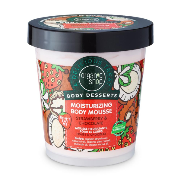 Organic Shop Moisturizing Body Mousse Strawberry and Chocolate