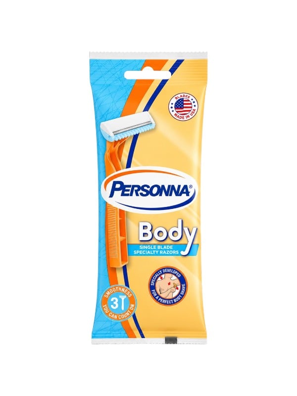 Personna Body Razors Single-Blade Shaving Razors 3 Pieces