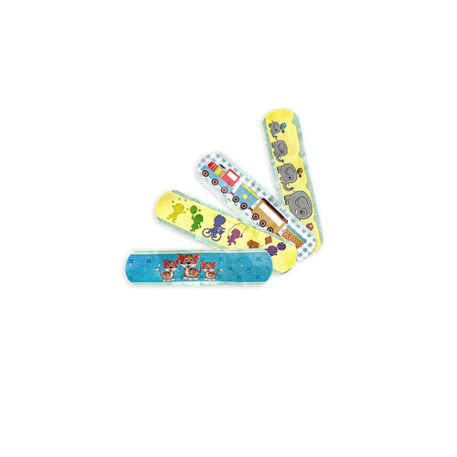 Aidplast Kids Plasters, Fun Design Adhesive Bandages, Hypoallergenic Water-Resistant