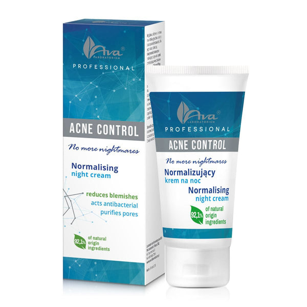 Ava Acne Control Normalising Nourishing Cream Moisturizing Formula 50 ml
