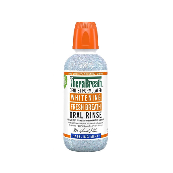 TheraBreath Dazzling Mint Mouthwash Brightening Oral Care Formula
