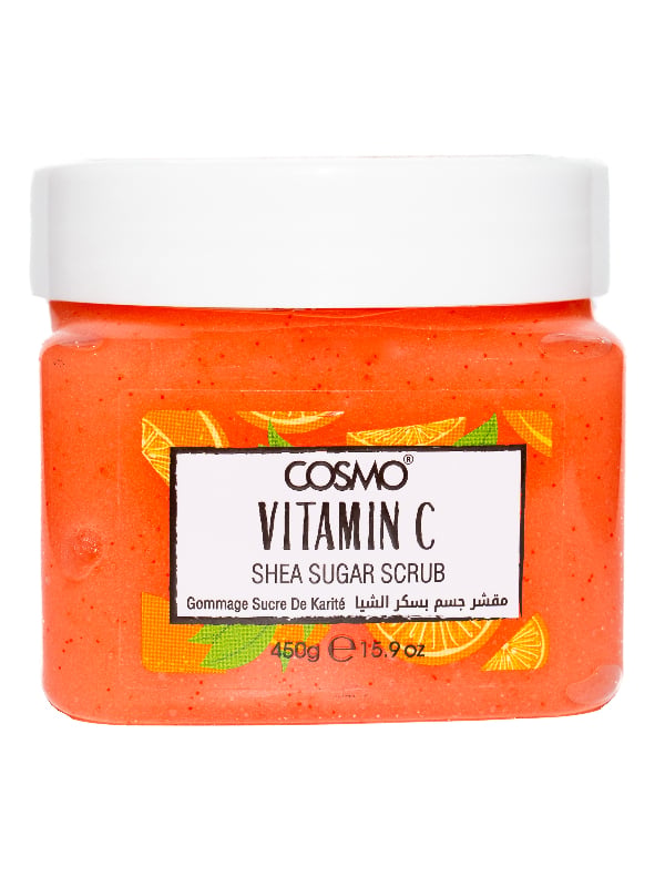Cosmo Shea Butter & Vitamin C Sugar Scrub Coffee Exfoliating Body Scrub 450g