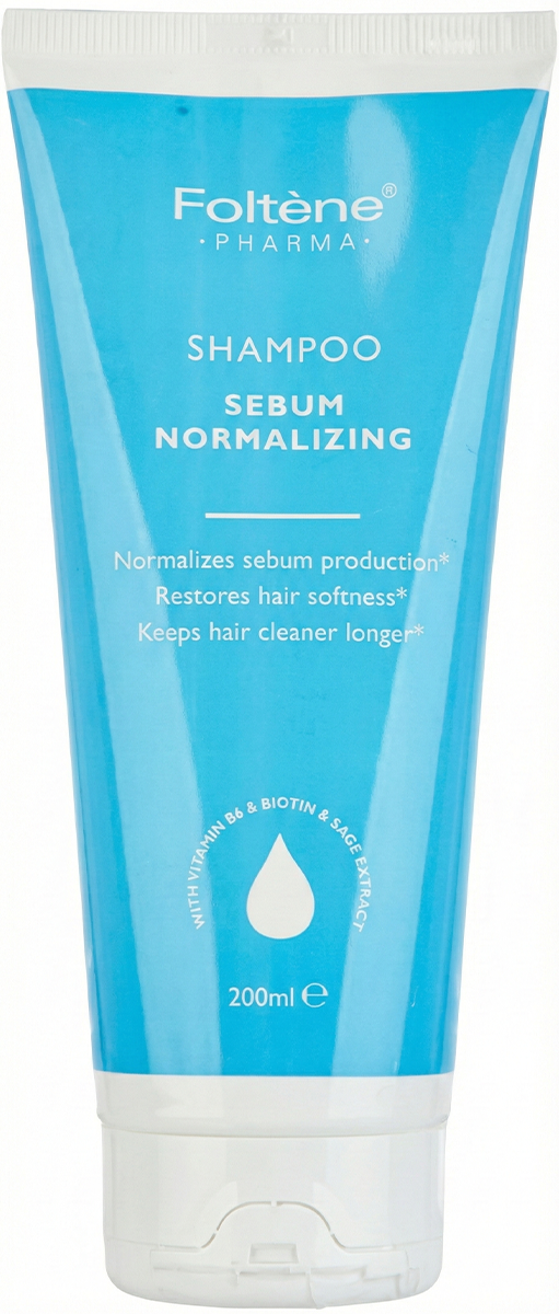 Foltene Sebum Normalizing Shampoo Liquid Vitamin B6 Biotin Sage Extract 200 ml