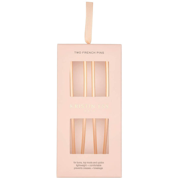 Kristin Ess Full Size Rose Gold French Hair Pin Set, 2 Pieces