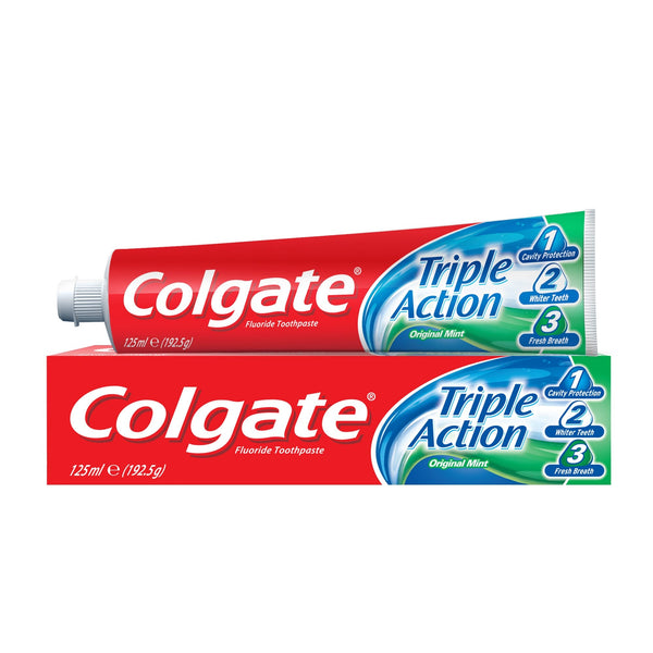 Colgate Triple Action Fluoride Toothpaste Original Mint