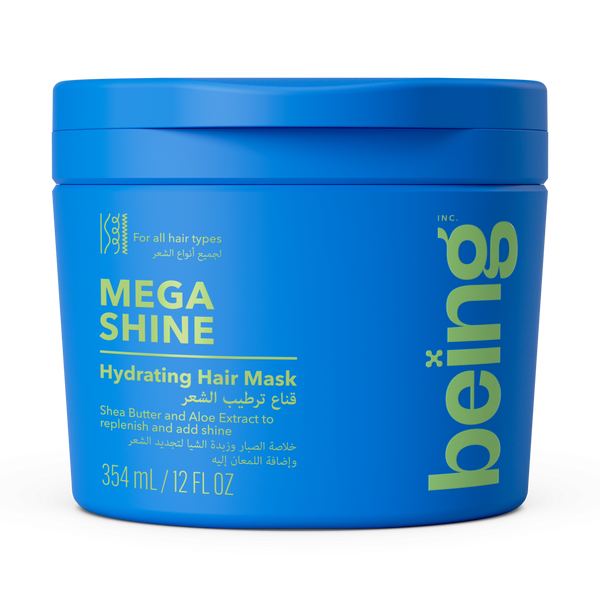 Being MEGA SHINE Hydrating Hair Mask Cream Shea Butter Aloe Extract 354ml