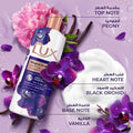 Lux Orchid Shower Gel with Loofah, Peony Black Orchid Vanilla Fragrance, 250 ml