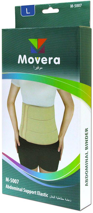 Movera Elastic Abdominal Support Belt, Large, M-5007, 1 Piece