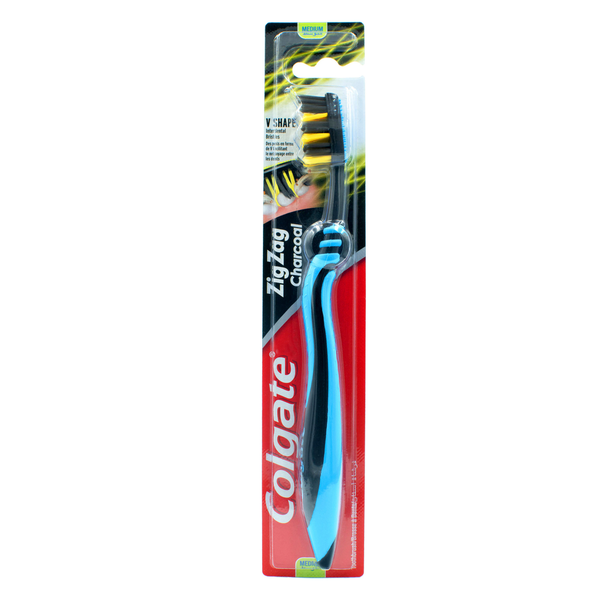 Colgate Charcoal Zigzag V Shape Medium Toothbrush