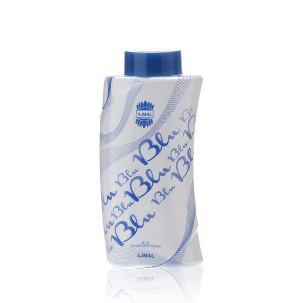 Ajmal Blu Perfumed Body Powder Amber Patchouli Fragrance 100 g
