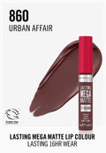 Rimmel London Mega Matte Liquid Lipstick Cream Matte Squalane Coconut Oil Urban Affair 860