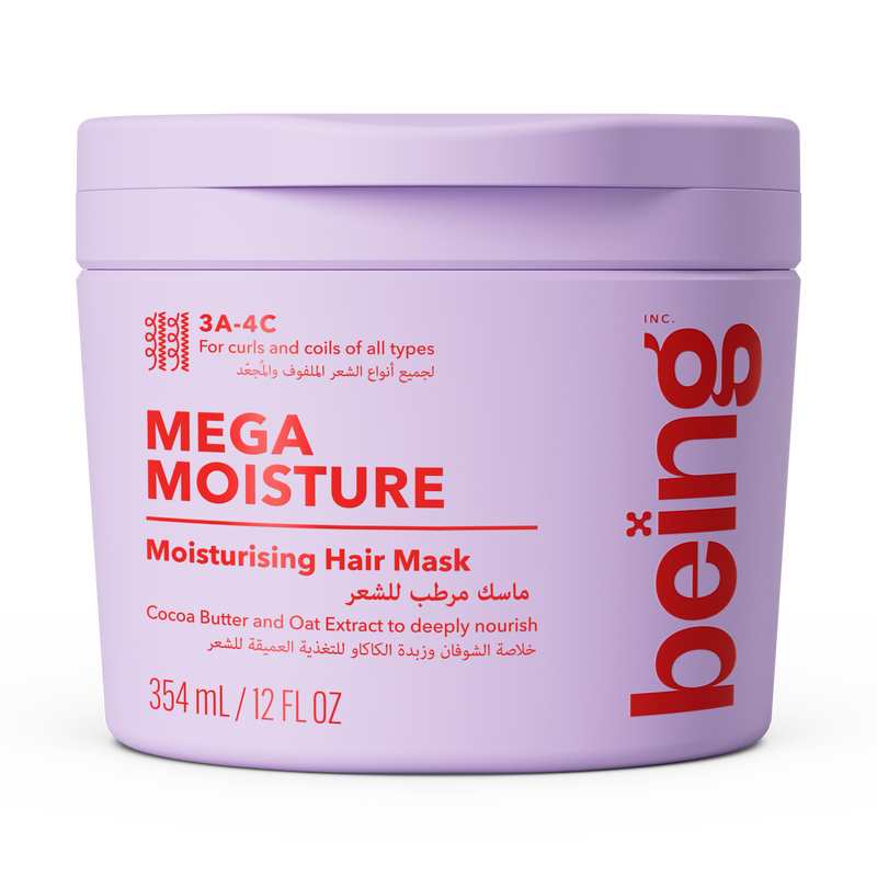 Being MEGA MOISTURE Moisturizing Hair Mask Cream with Cocoa Butter & Oat Extract 354ml