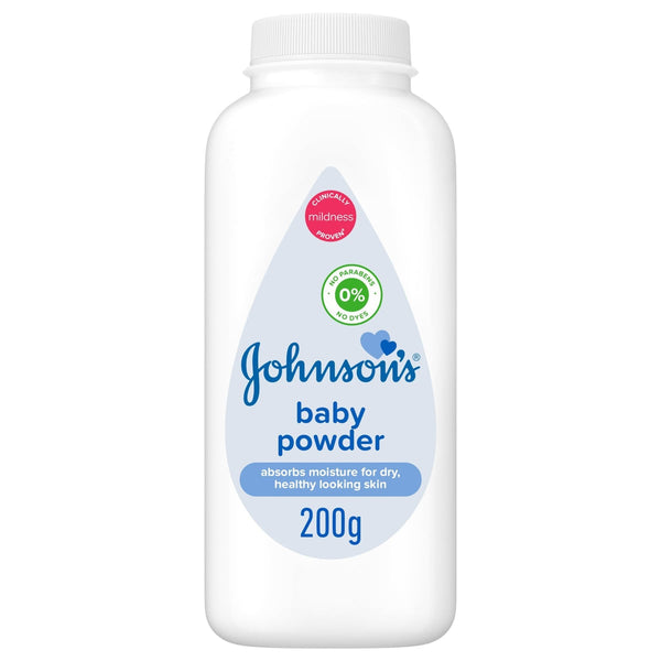 Johnson & Johnson Baby Cornstarch Powder Aloe & Vitamin E Moisture Absorbing 200 g
