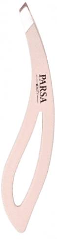 Parsa Beauty Eyebrow Tweezers Curved Slanted Pink
