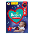 Pampers Baby-Dry Night Pants Diapers Size 3, 68 Diapers