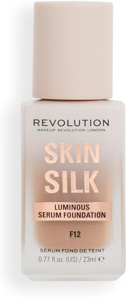 Revolution Skin Silk Serum Foundation Lightweight Natural Finish F12