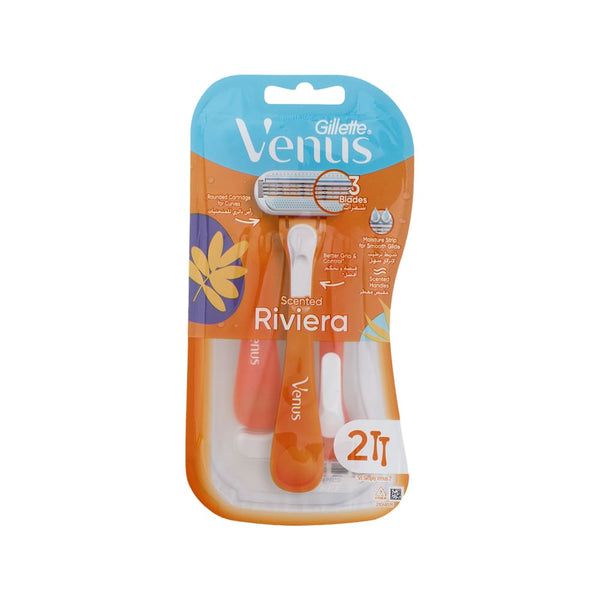 Gillette Venus Riviera Disposable Razors Triple-Blade Aloe Vera 2 Pieces