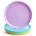 Munchkin Multi Plates Toddler Feeding Plates, 4-Piece Pack, Colorful Stackable