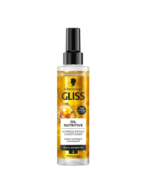 Schwarzkopf Gliss Oil Nutritive Conditioner Nourishing Oil Formula for Dry, Stressed Hair 200ml