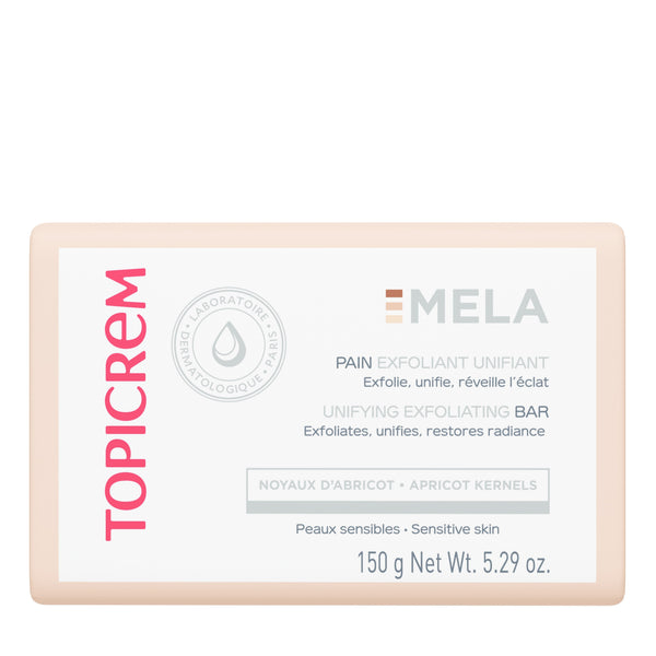 Topicrem Mela Unifying Exfoliating Cleansing Bar Apricot Kernel Granules 150 g