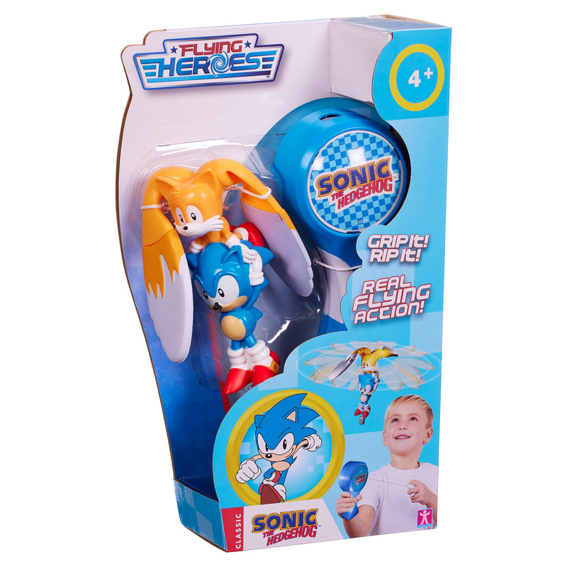 Flying Heroes Sonic and Tails Flying Toy Launcher with Pull-String Launcher