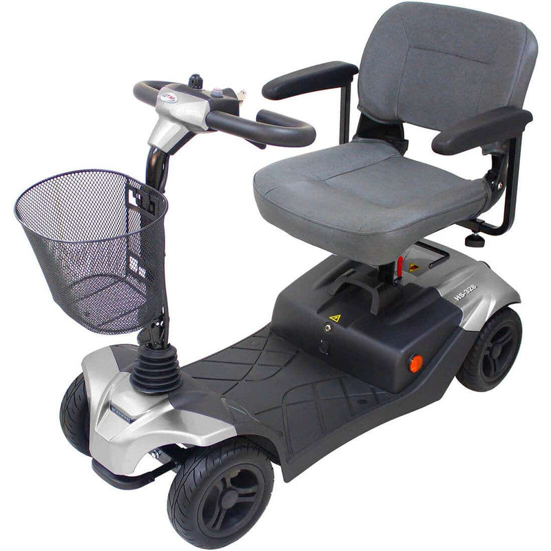 CTM Scooter Small Portable 4-Wheel Electric Scooter 8 kmph Silver HS-328-SG1