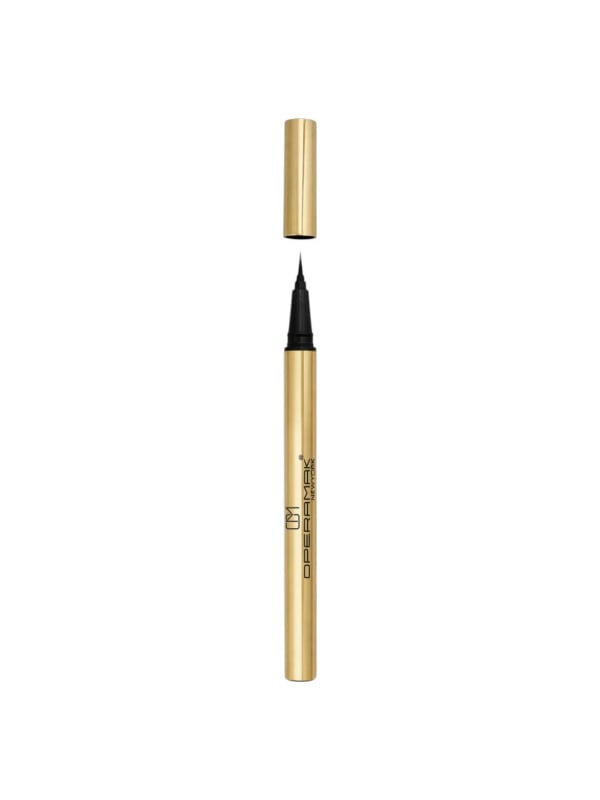 Opera MAC Long-Lasting Shimmer Eyeliner, Glossy Black, Precision Brush, 3ml