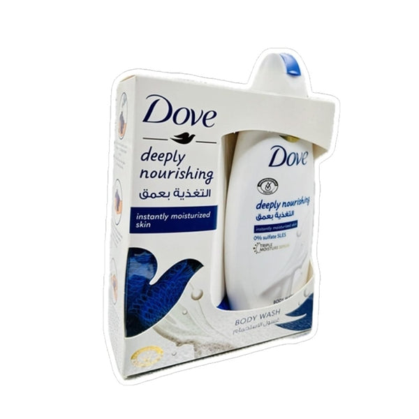 Dove Deeply Nourishing Body Wash with Loofah, NutriumMoisture, 250 ml