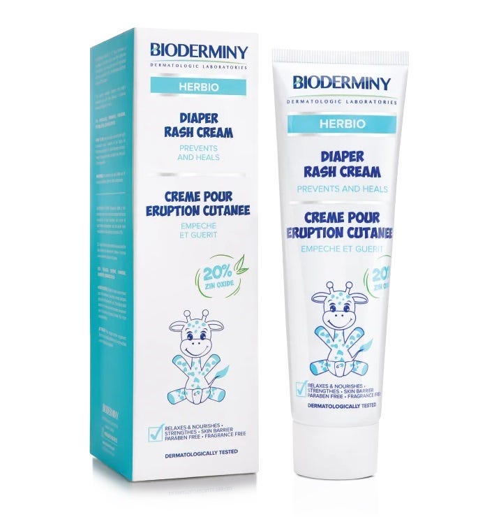 Bioderminy Herbio Diaper Rash Cream Zinc Oxide 20% 100ml